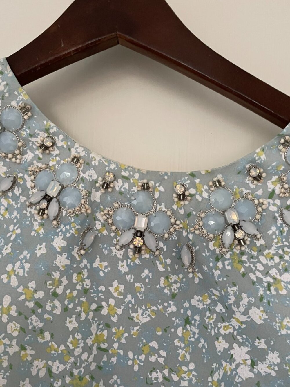 Tory Burch Beaded Dress Size 4 Side Zip, fully lined. Open back - Picture 5 of 11